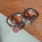 Strawberry Quartz Sterling Silver Adjustable Ring