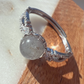 Moonstone Sterling Silver Adjustable Ring