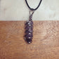 Beauty Marked: Amethyst Spiral Crystal Necklace