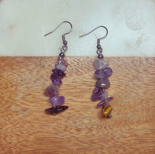 Beauty Marked: Amethyst Drop Earrings