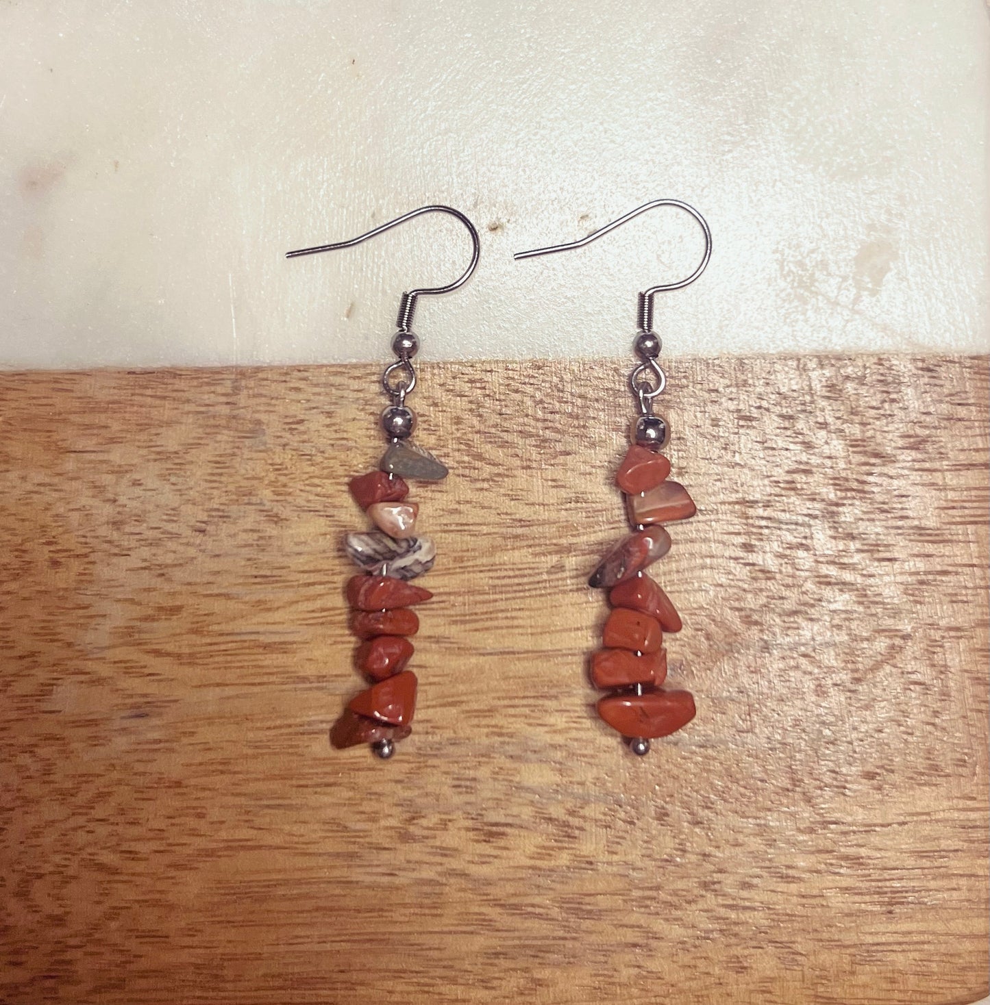 Beauty Marked: Red Jasper Drop Earrings