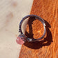 Strawberry Quartz Sterling Silver Adjustable Ring