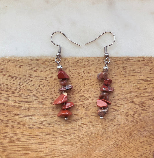 Red Jasper Drop Earrings