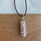 Spiral Crystal Necklace: Rose Quartz