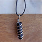 Spiral Crystal Necklace: Black Obsidian