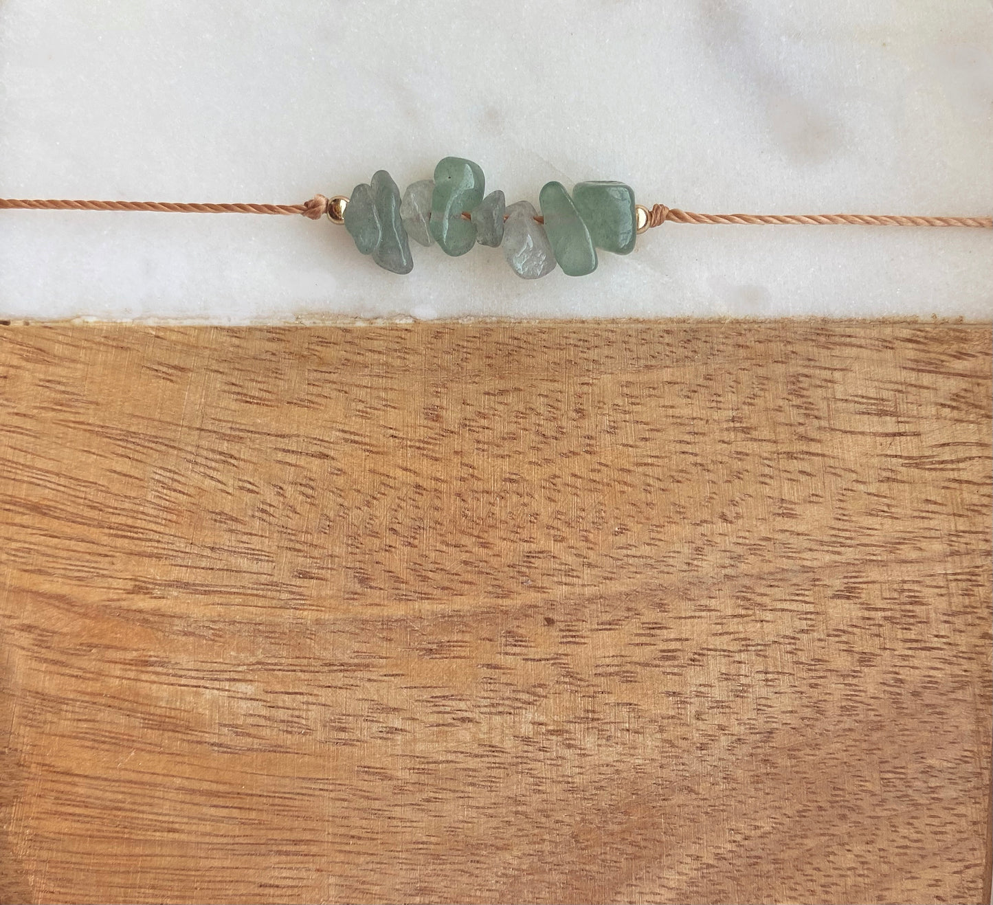 Crystal Chip Bracelet: Green Aventurine