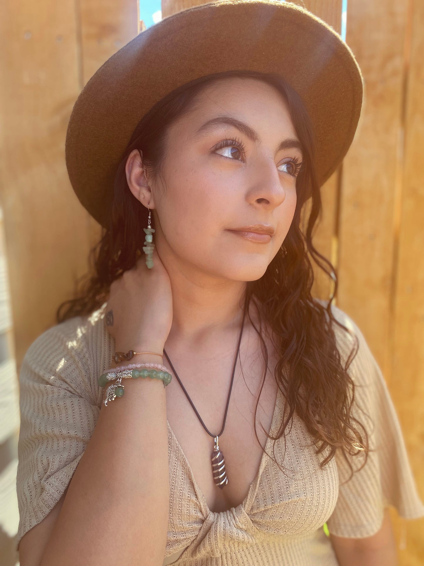 Spiral Crystal Necklace: Amethyst