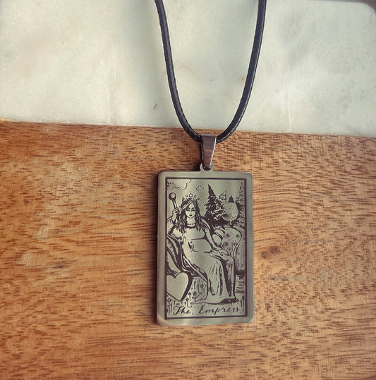 The Empress Card Stainless Steel Tarot Necklace