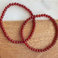 Double Crystal Beaded Bracelets: Carnelian