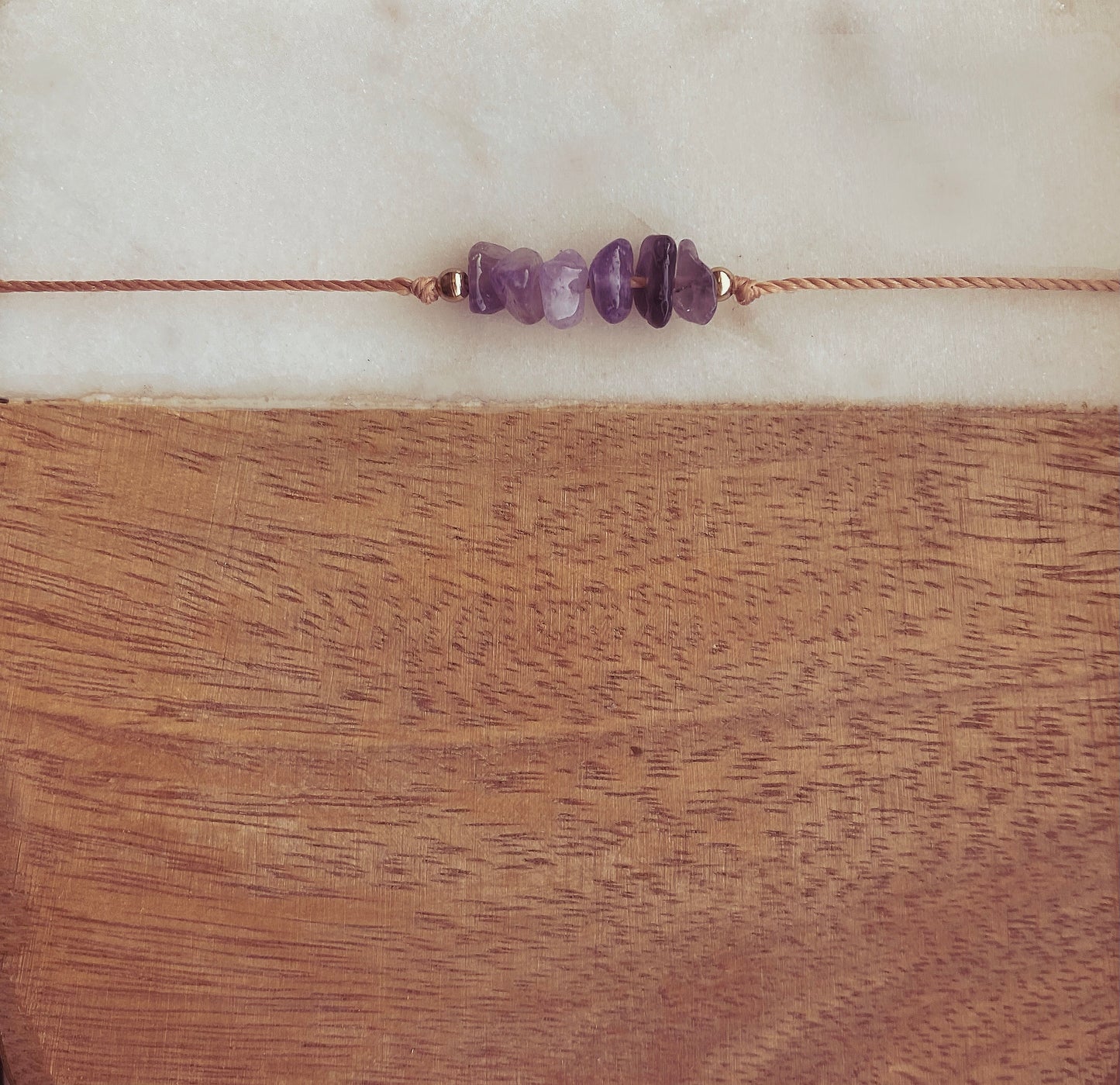 Crystal Chip Bracelet: Amethyst