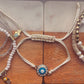 Evil Eye Costume Jewelry Set: Cream