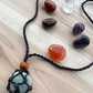 Weave Necklace w/ 7pc Healing Crystals