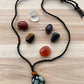 Weave Necklace w/ 7pc Healing Crystals